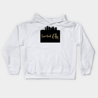 KANSAS CITY DESIGNER SILHOUETTE SKYLINE ART Kids Hoodie